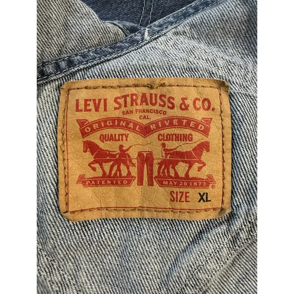 NWT Levi’s Overalls Men’s XL Relaxed Loose Pockets Medium Wash Denim